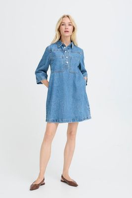B. Young BYKacila Dress Mid Blue Denim