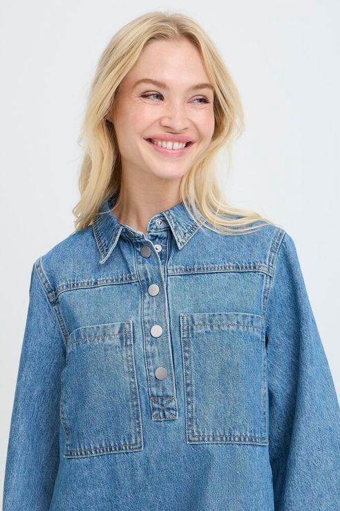 B. Young BYKacila Dress Mid Blue Denim