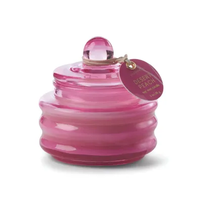 Paddywax Beam Fuchsia Pink Glass Candle Desert Peach