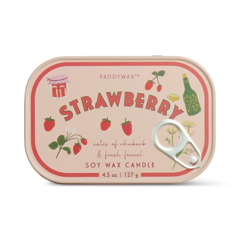 Paddywax Bistro Strawberry Printed Tin 4.5oz Strawberry Paddywax Bistro Strawberry Printed Tin 4.5oz Strawberry