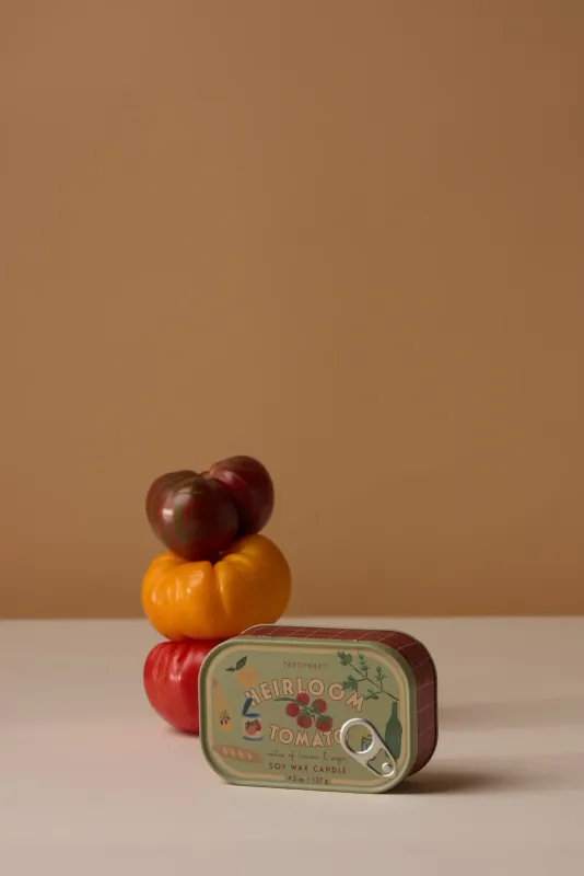 Paddywax Bistro Heirloom Tomato Printed Tin 4.5oz Heirloom Tomato
