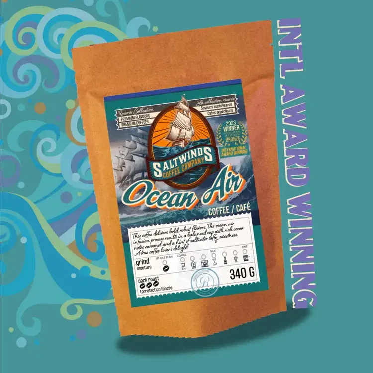 Saltwinds Original Ocean Air Blend Medium Dark Roast Coffee Whole Bean 340g