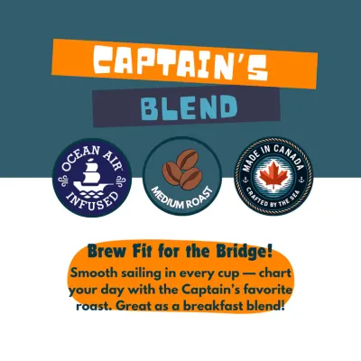 Saltwinds Captain's Blend Medium Roast Coffee Medium Grind 100g