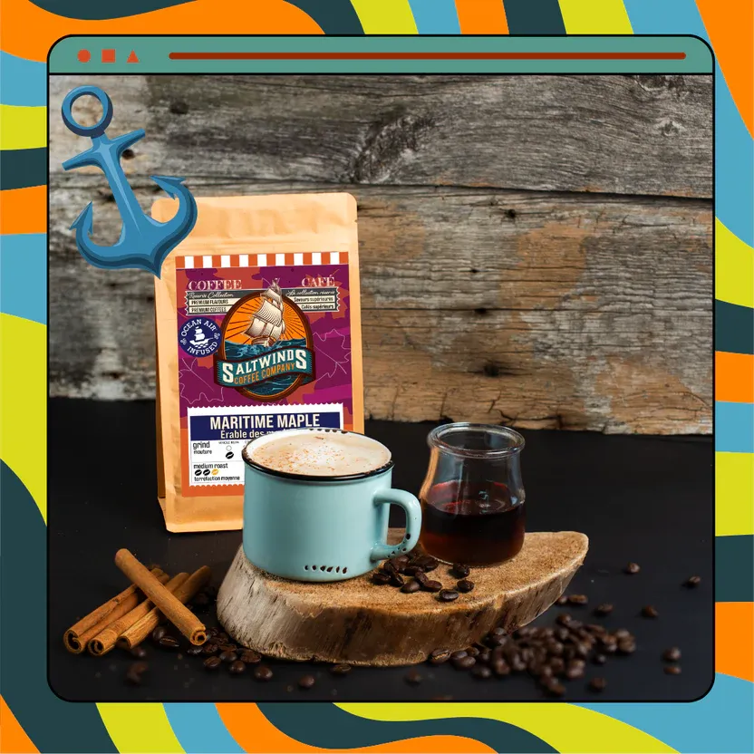Saltwinds Maritime Maple Medium Roast Coffee Medium Grind 100g