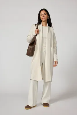 MPG Dreamweave Long Cardigan Heather Brown Rice