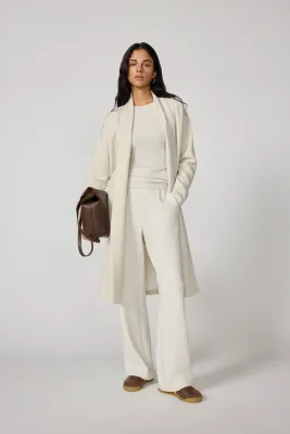 MPG Dreamweave Long Cardigan Heather Brown Rice MPG Dreamweave Long Cardigan Heather Brown Rice