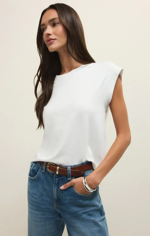 Z Supply Camino Jersey Top White Z Supply Camino Jersey Top White