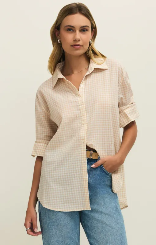 Z Supply Seaport Button Up Top Parchment