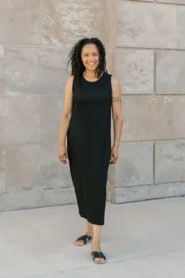 Shannon Passero Rib Tank Dress Black