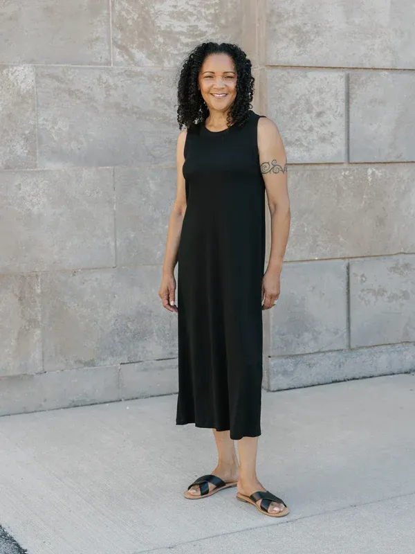 Shannon Passero Rib Tank Dress Black Shannon Passero Rib Tank Dress Black