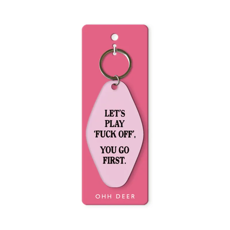 Ohh Deer Let's Play Fuck Off Keyring Ohh Deer Let's Play Fuck Off Keyring