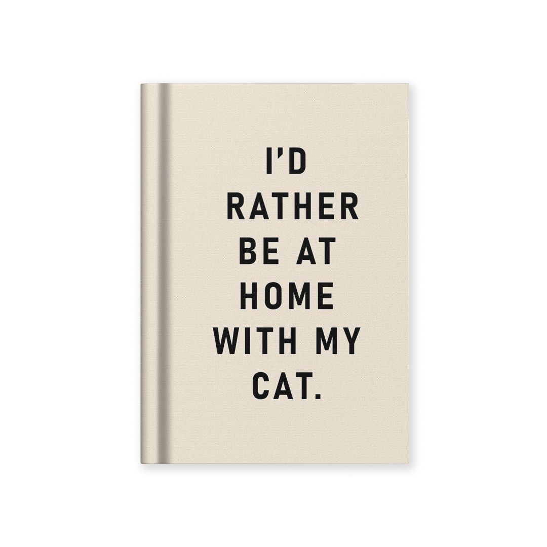 Ohh Deer Home With My Cat Hardbook Notebook