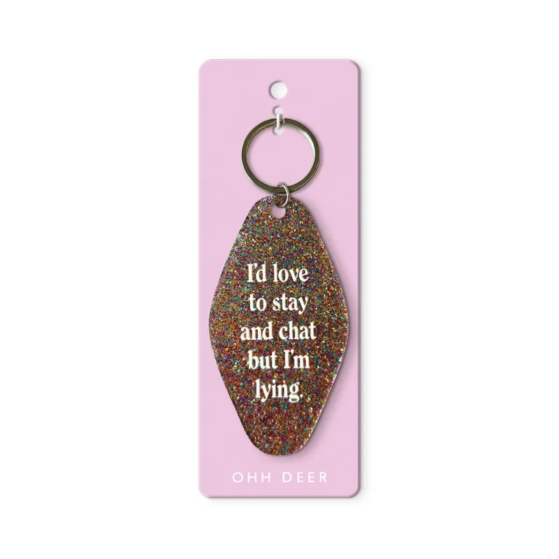 Ohh Deer Love To Stay And Chat Keyring Ohh Deer Love To Stay And Chat Keyring