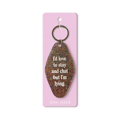 Ohh Deer Love To Stay And Chat Keyring