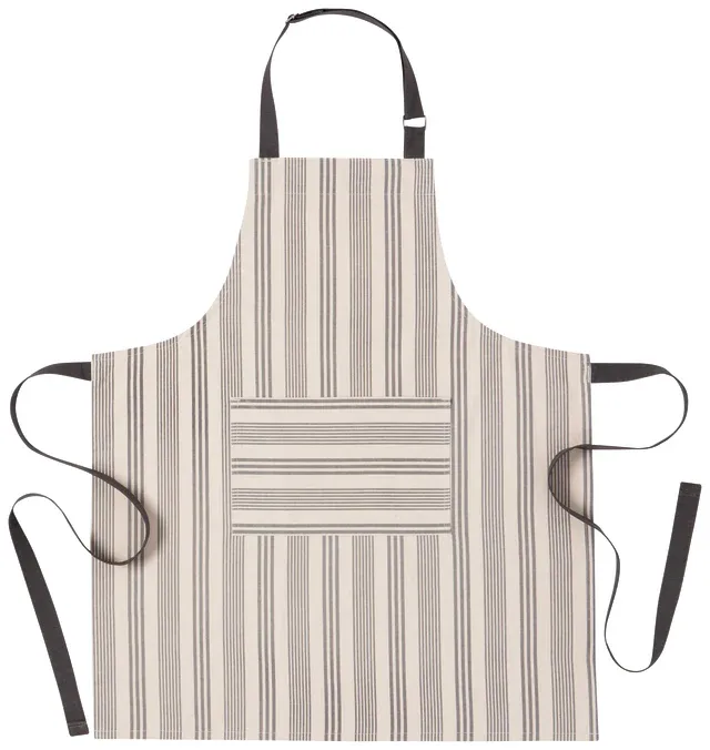 Danica Apron Chef Pencil Stripe Gray