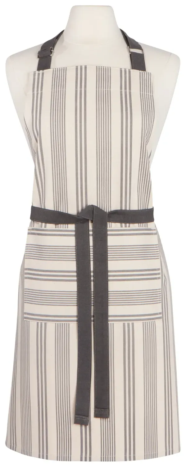 Danica Apron Chef Pencil Stripe Gray