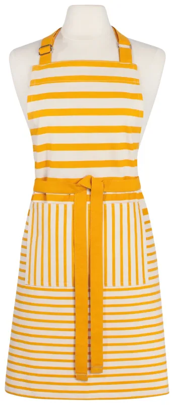 Danica Apron Chef Awning Stripe Ochre