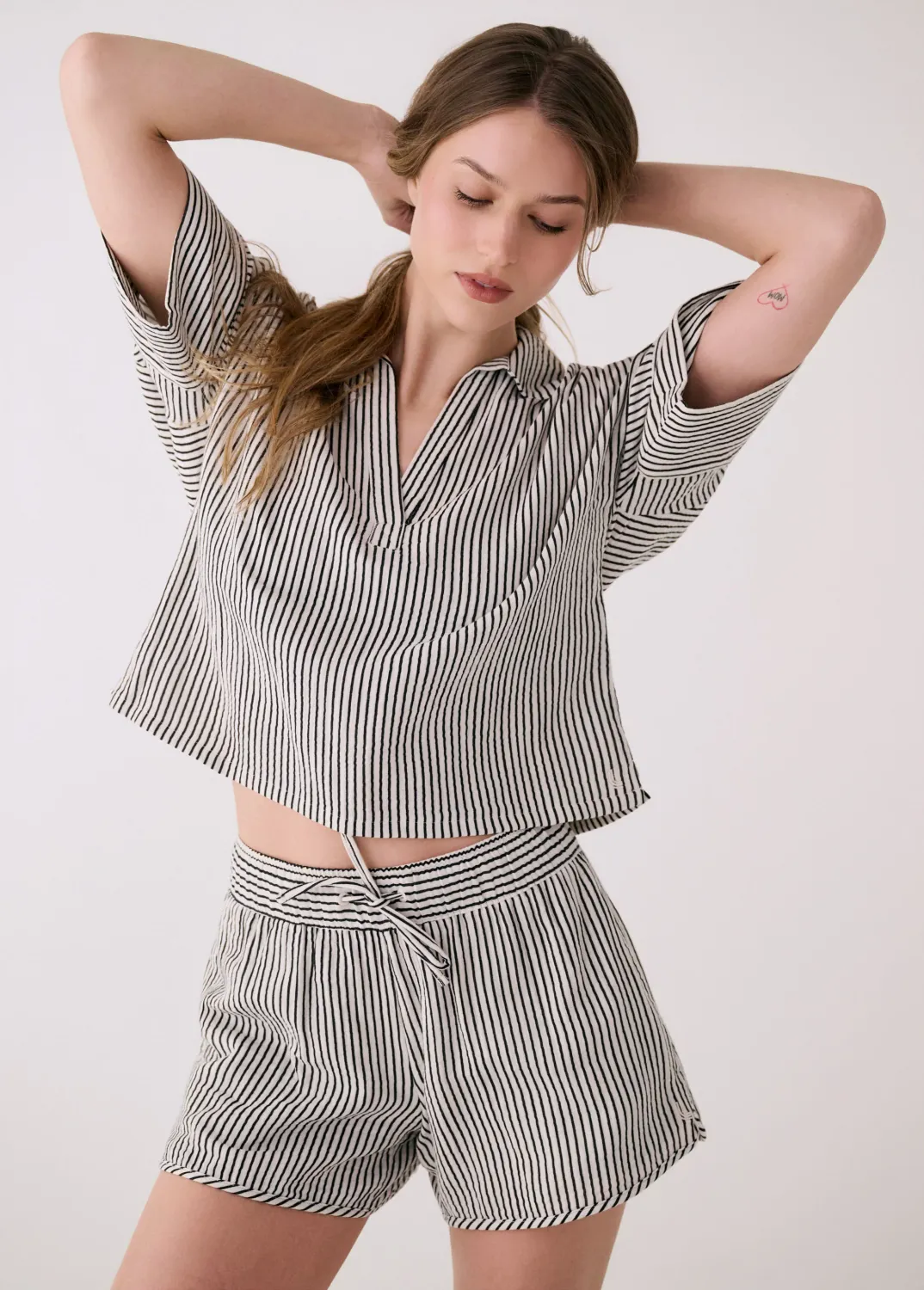 Lole Bella Shorts Bella Stripe Abalone