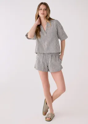 Lole Bella Short Sleeve Bella Stripe Abalone
