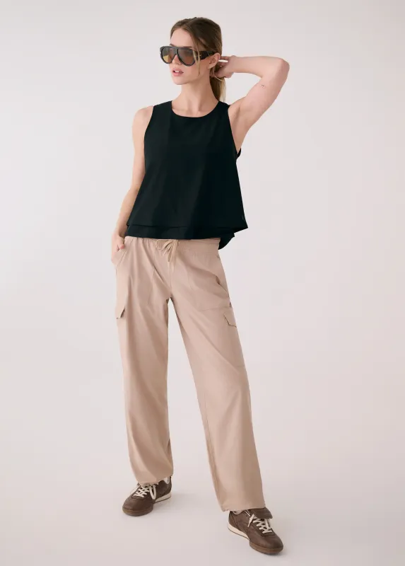 Lole Olivie Layered Tank Black
