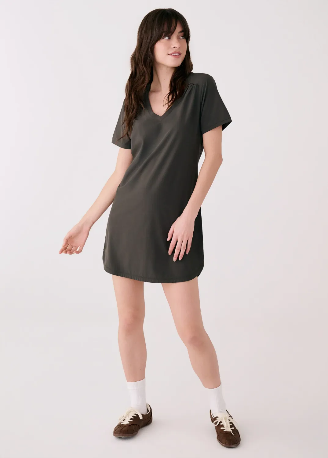 Lole Olivie V Neck Dress Olive