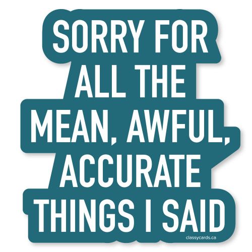 Classy Cards Sticker Accurate Things