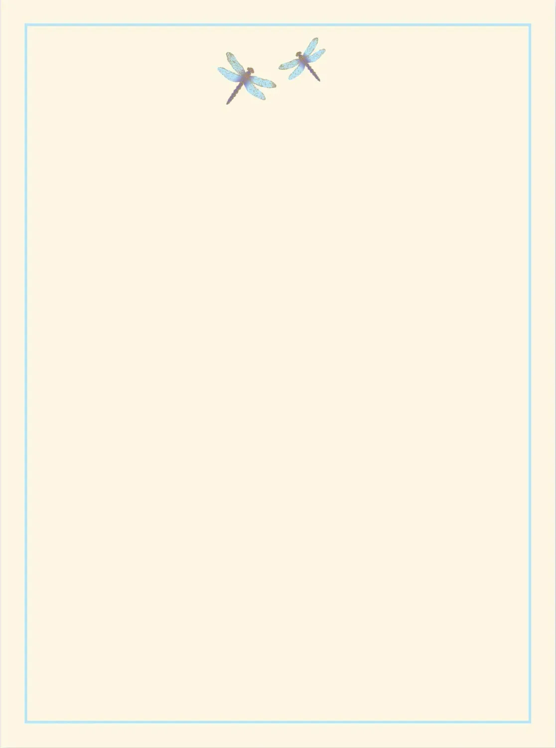 Peter Pauper Letter Perfect Stationary Blue Dragonflies