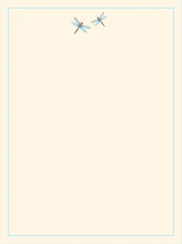Peter Pauper Letter Perfect Stationary Blue Dragonflies