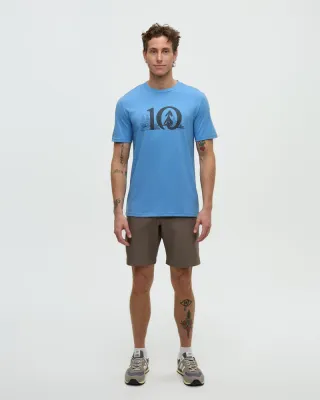 Ten Tree M Lake Life Logo T-Shirt Blue Lagoon/Grap