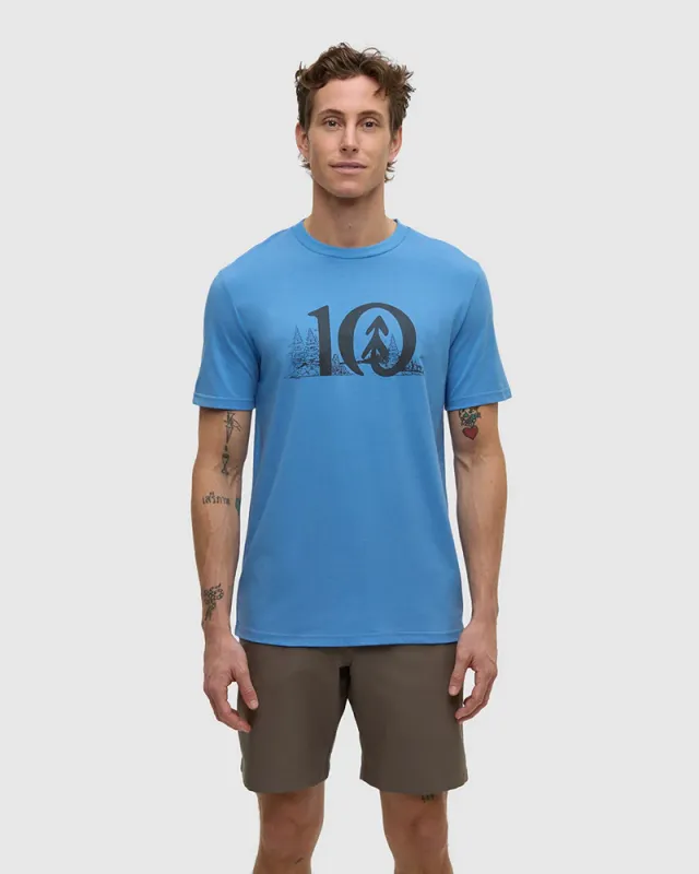 Ten Tree M Lake Life Logo T-Shirt Blue Lagoon/Grap Ten Tree M Lake Life Logo T-Shirt Blue Lagoon/Grap