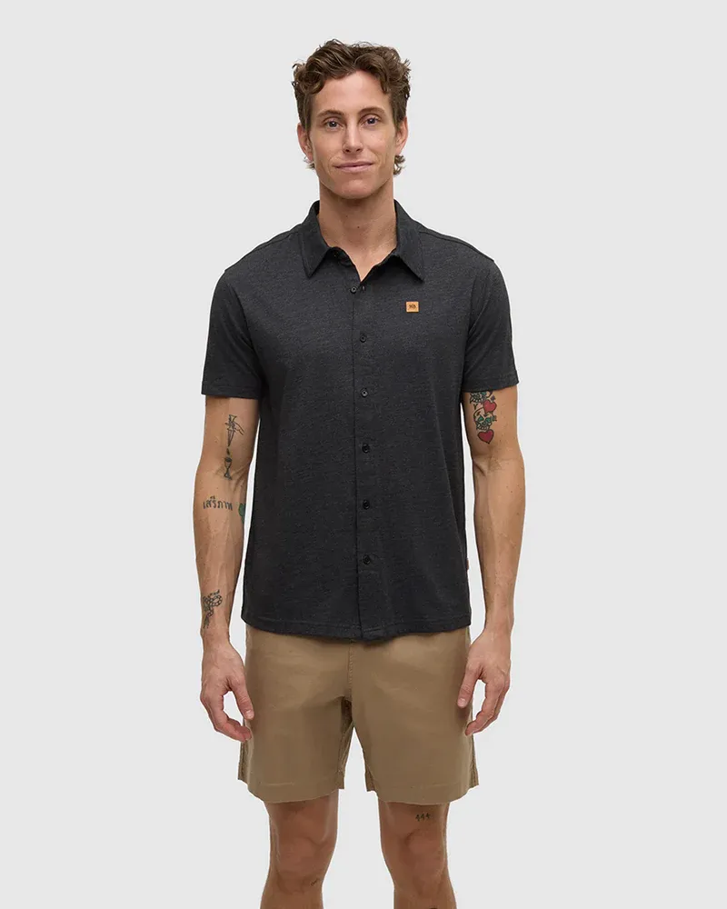 Ten Tree M Hawthorn Shirt Meteorite Black Heather