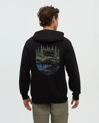 Ten Tree M Getaway Relaxed Hoodie Meteorite Black