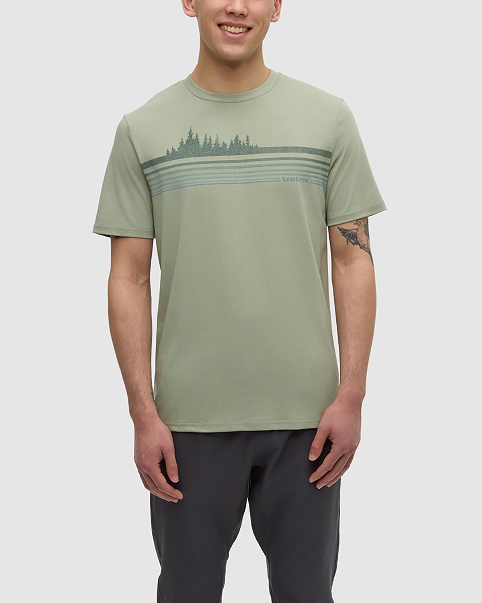 Ten Tree M Retro Treeline T-Shirt Light Moss/Tidal Ten Tree M Retro Treeline T-Shirt Light Moss/Tidal