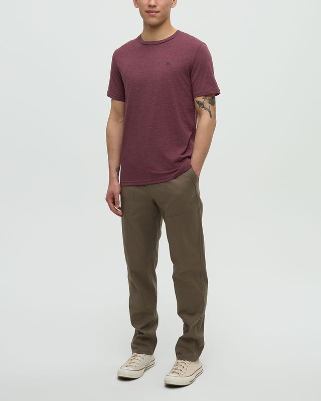 Ten Tree M Embroidered Ten T-Shirt Rosewood Fleck