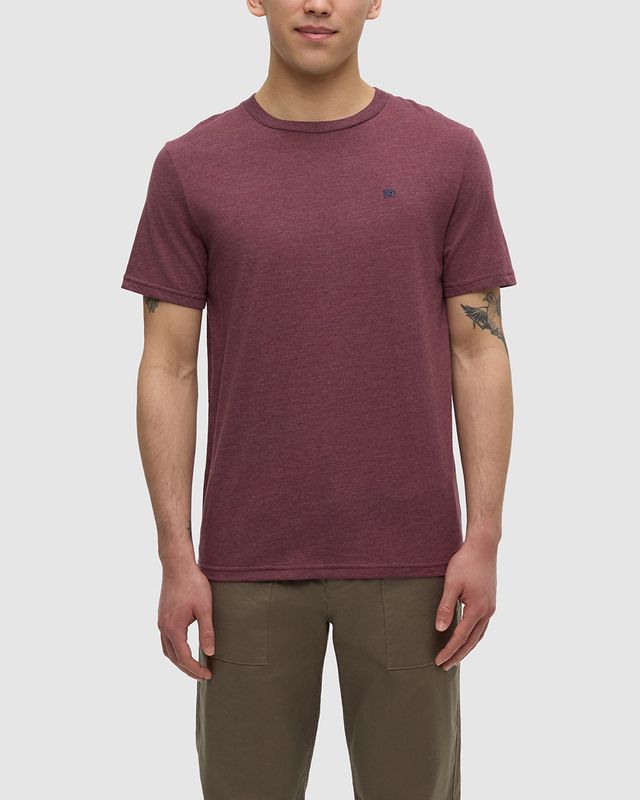 Ten Tree M Embroidered Ten T-Shirt Rosewood Fleck Ten Tree M Embroidered Ten T-Shirt Rosewood Fleck