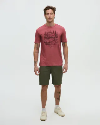 Ten Tree M Getaway T-shirt Rosewood/Graphite
