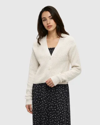 Ten Tree W Poplar Cardigan White