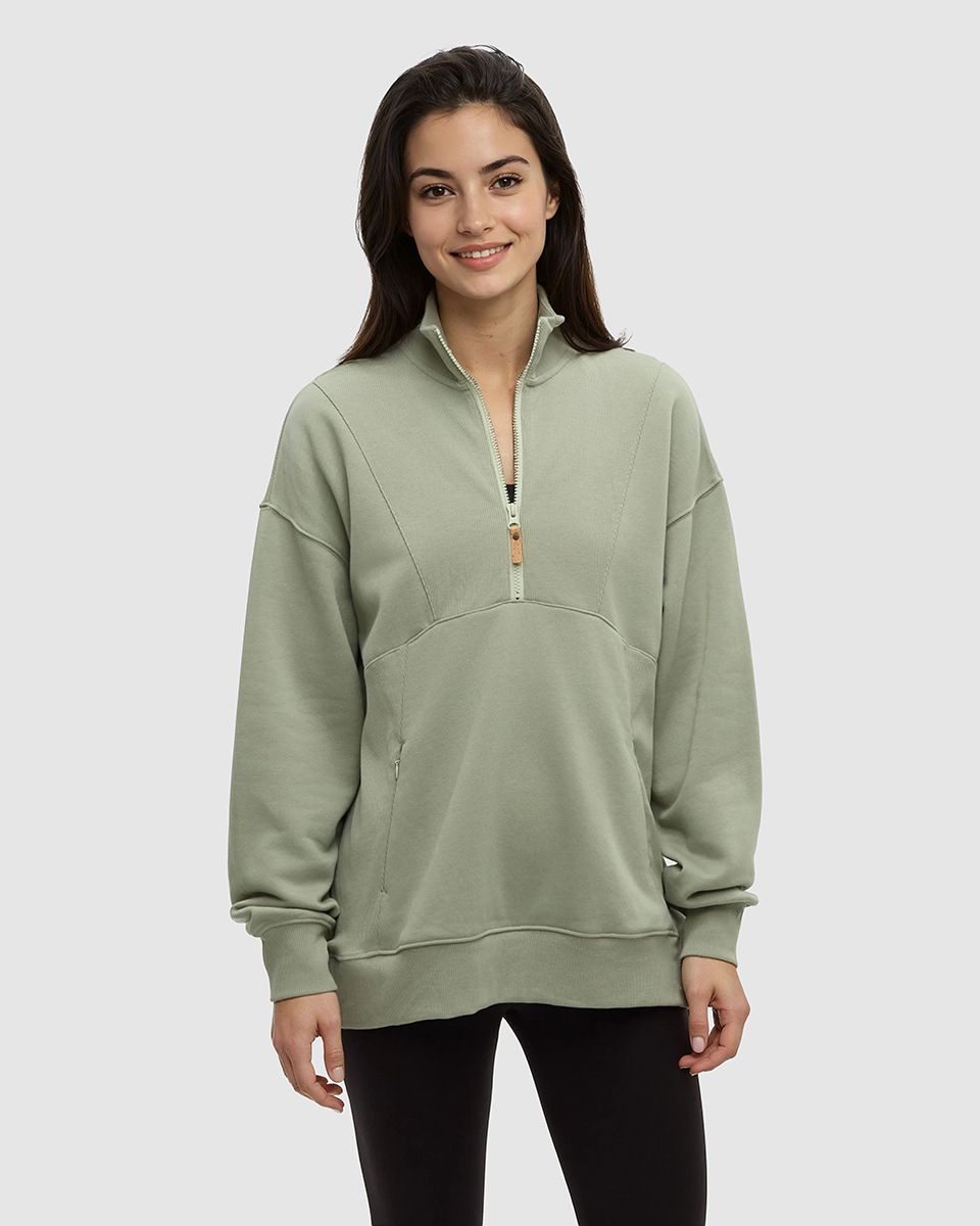 Ten Tree W Finalyson 1/4 Zip Light Moss Ten Tree W Finalyson 1/4 Zip Light Moss