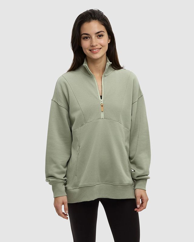 Ten Tree W Finalyson 1/4 Zip Light Moss