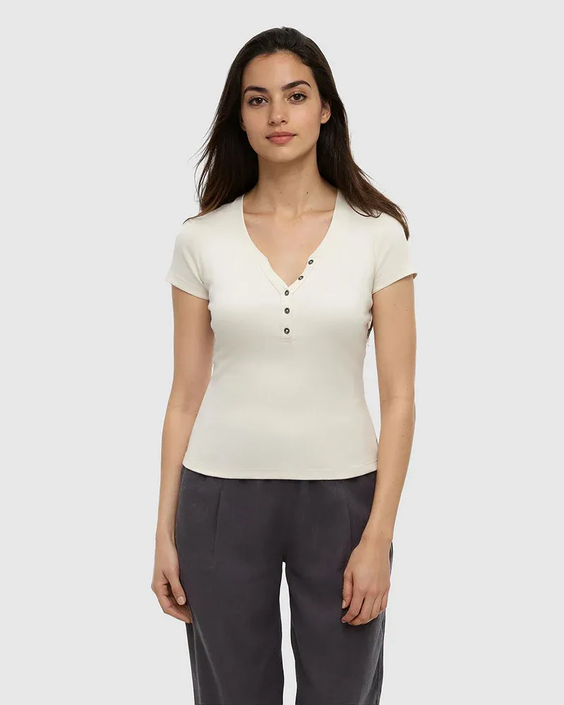 Ten Tree W Pinewood T-Shirt Vintage White