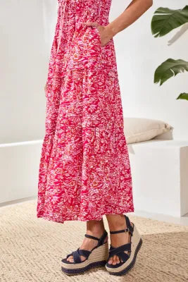 Tribal Maxi Dress Gardenia
