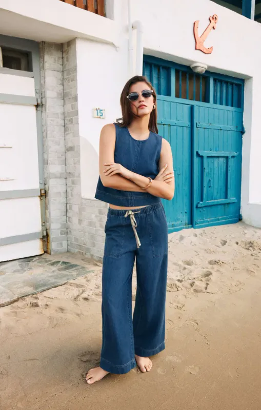 Z Supply Sun Seeker Denim Tank Deep Water