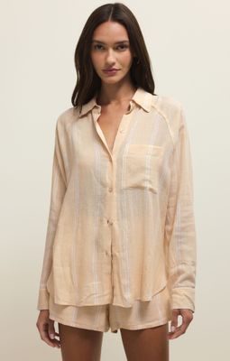 Z Supply Perfect Linen Top Custard Z Supply Perfect Linen Top Custard