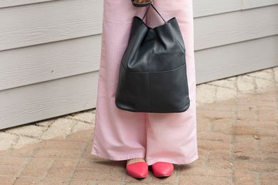 RISA Lila Pocket Leather Tote Moonlight Blue