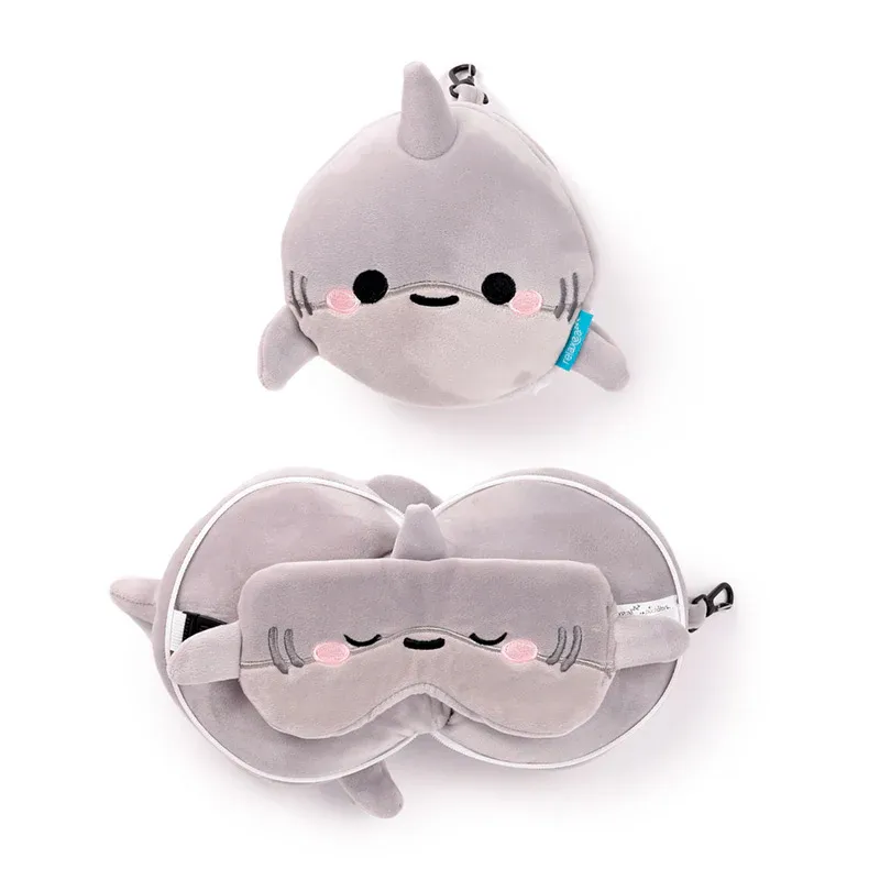 Relaxeazz Travel Plush Pillow & Eye Mask Shark