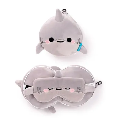 Relaxeazz Travel Plush Pillow & Eye Mask Shark