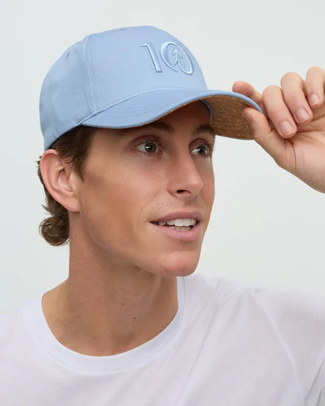 Ten Tree Logo Cork Brim Altitude Hat Lakeside Blue