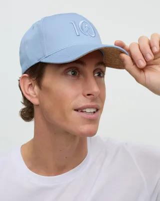 Ten Tree Logo Cork Brim Altitude Hat Lakeside Blue