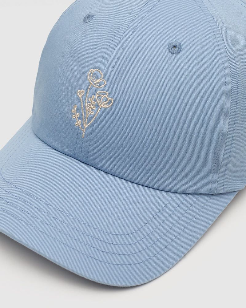 Ten Tree Flower Embroidery Peak Hat Lakeside Blue/White Oak Ten Tree Flower Embroidery Peak Hat Lakeside Blue/White Oak