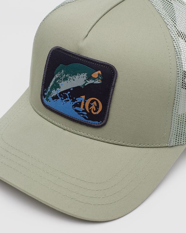 Ten Tree Lake Logo Life Altitude Hat Light Moss/Fish Ten Tree Lake Logo Life Altitude Hat Light Moss/Fish